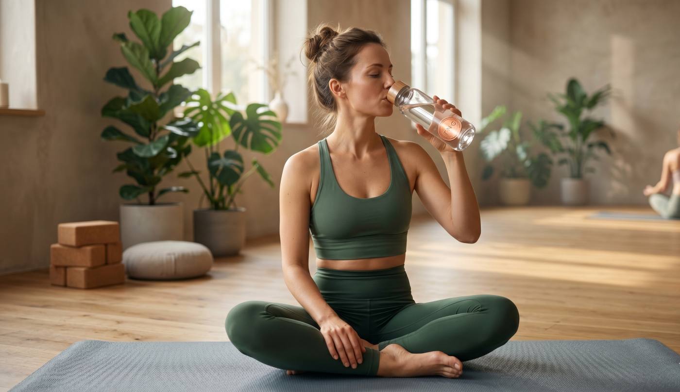 Yoga session water bottle